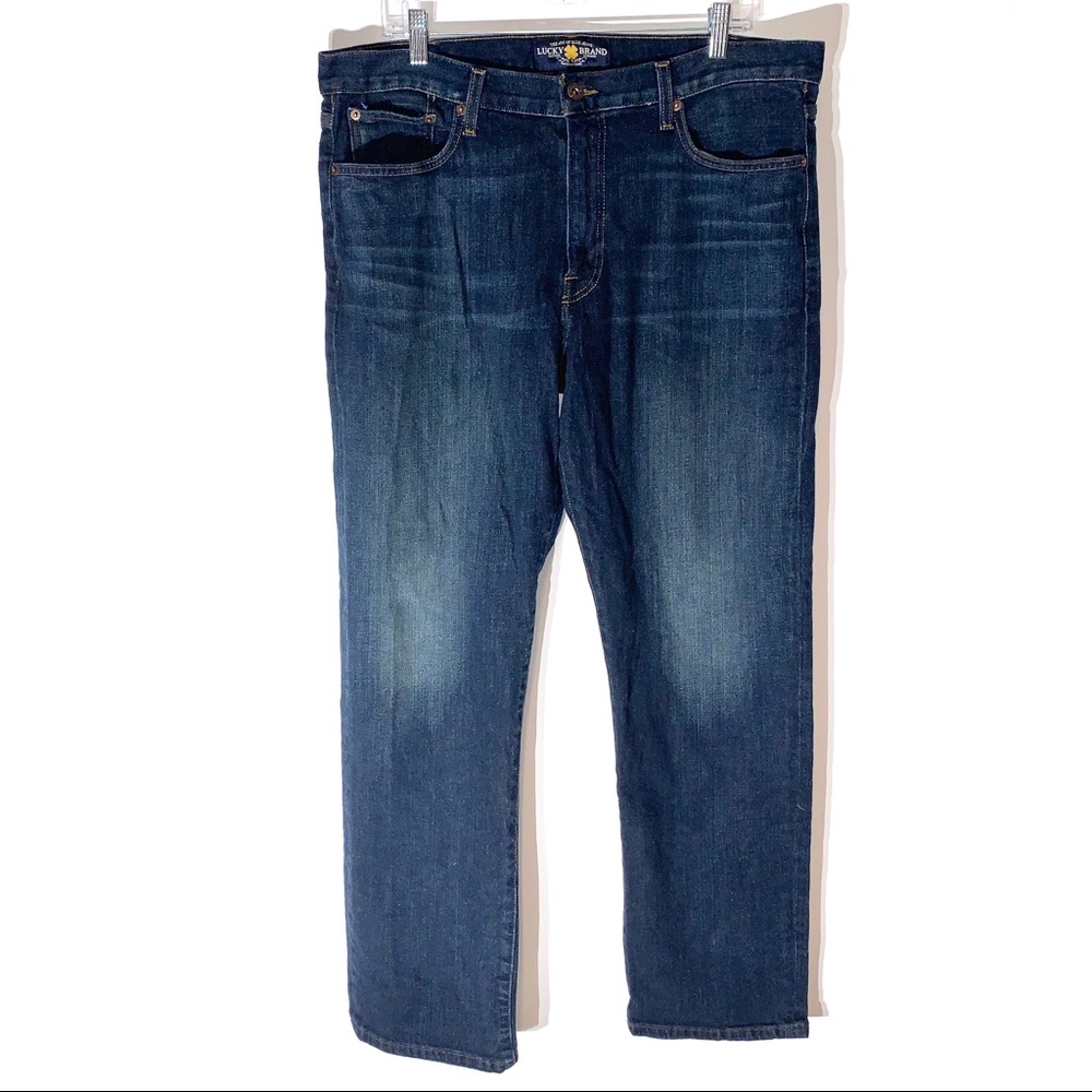 Lucky Brand Men's 429 Classic Straight Jeans in Dark Wash Blue. 36 x 32